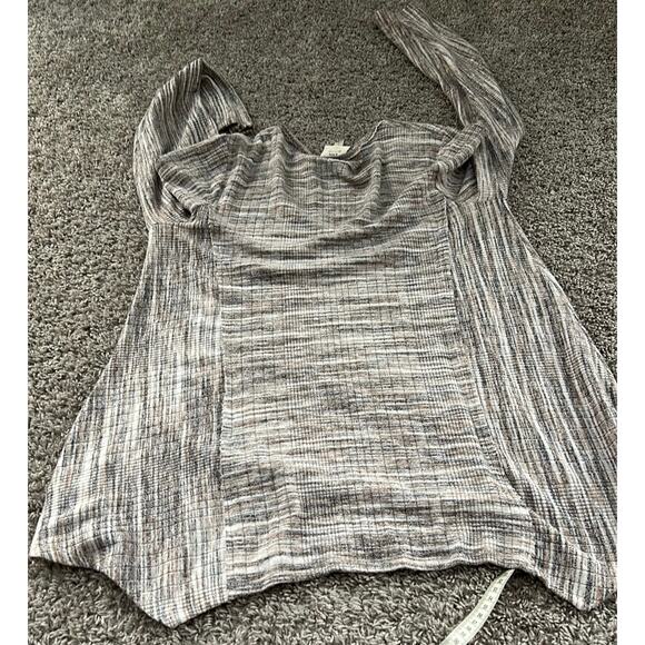 Knox rose women’s large tan creme‎ long sleeve flowy shirt loose soft stretch - Picture 6 of 6